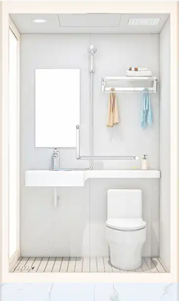 48"x48" Compact Bathroom Kit With Toilet, Vanity and Shower '#2013