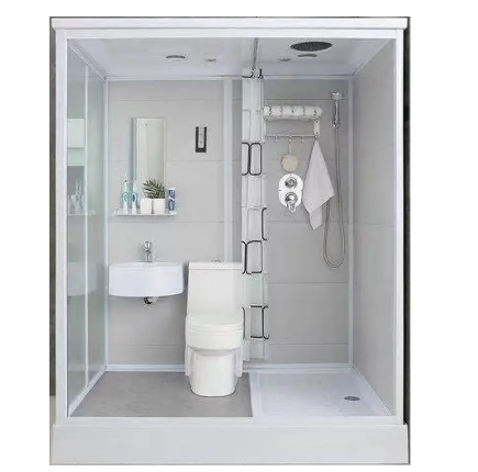 5'x4' PFR Indoor All In One Portable Bathroom Prefab Shower Room With Toilet Shower Rooms Cabin Prefab