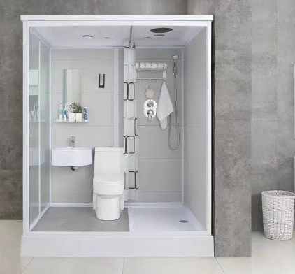 5'x4' PFR Indoor All In One Portable Bathroom Prefab Shower Room With Toilet Shower Rooms Cabin Prefab