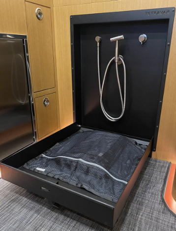 Fold Out Compact Shower With Enclosure Frame