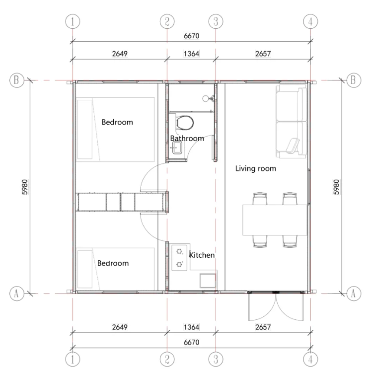 2 Bedroom 1 Full Bath Modular Home 400 Sq Ft