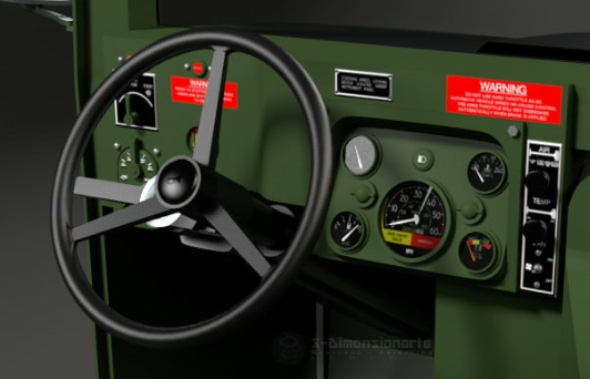 Basic Humvee Steering Wheel 1051